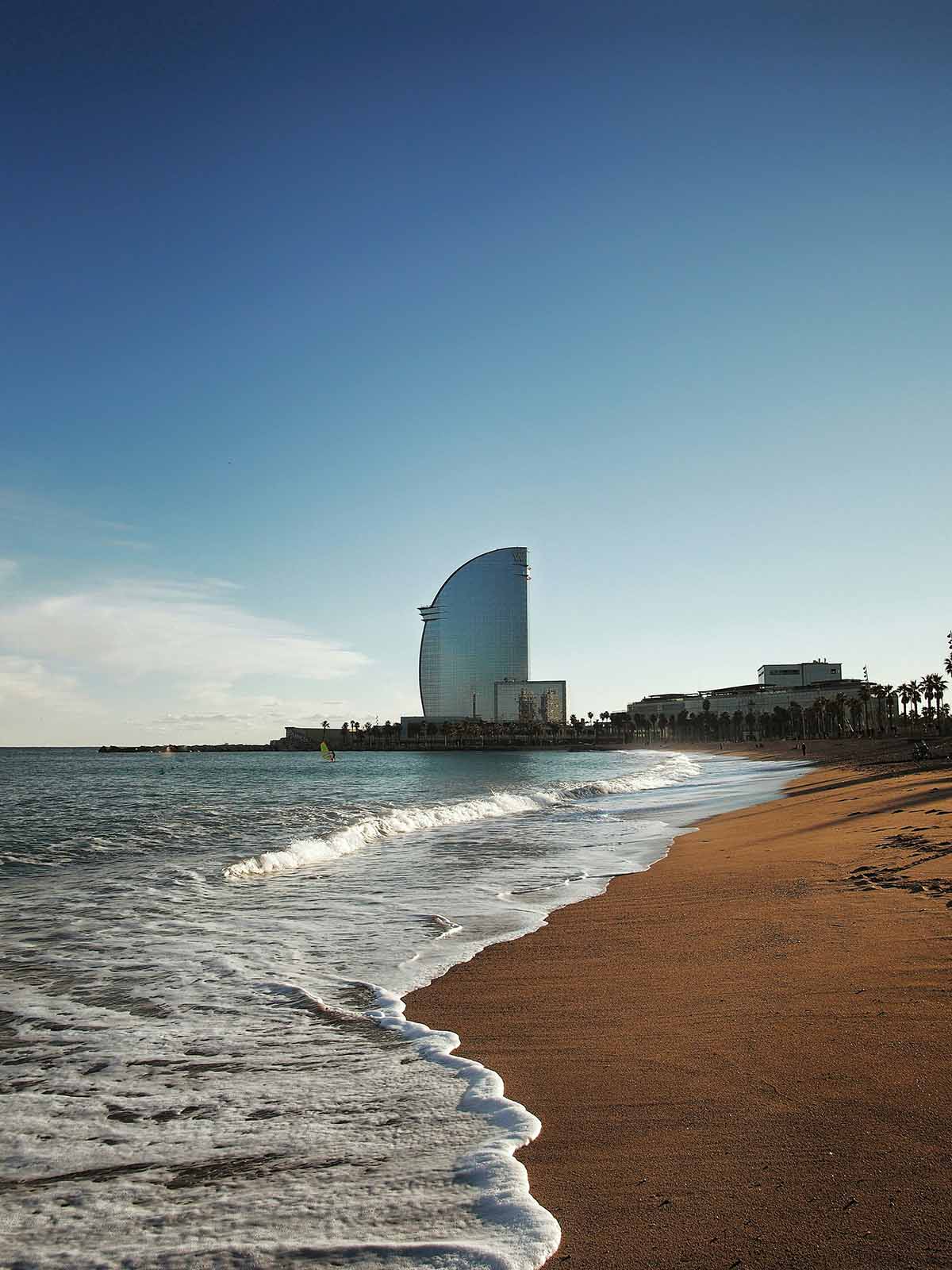 Golden Hour at Playa de la Barceloneta